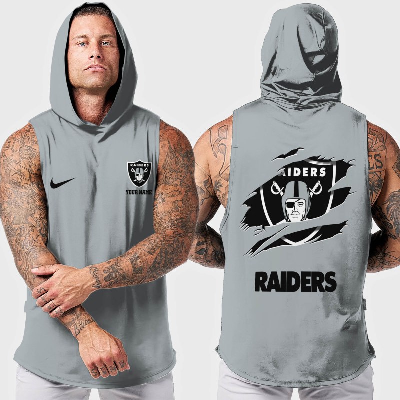Las Vegas Raiders Men's Workout Hooded Tank Top