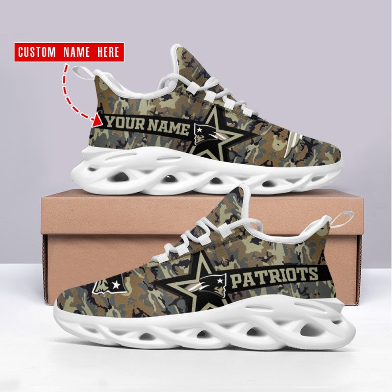 New England Patriots Personalized Yezy Running Sneakers