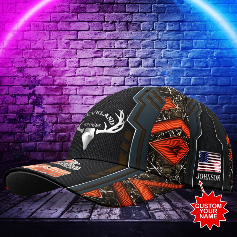 Cleveland Browns Personalized Classic Cap Side View