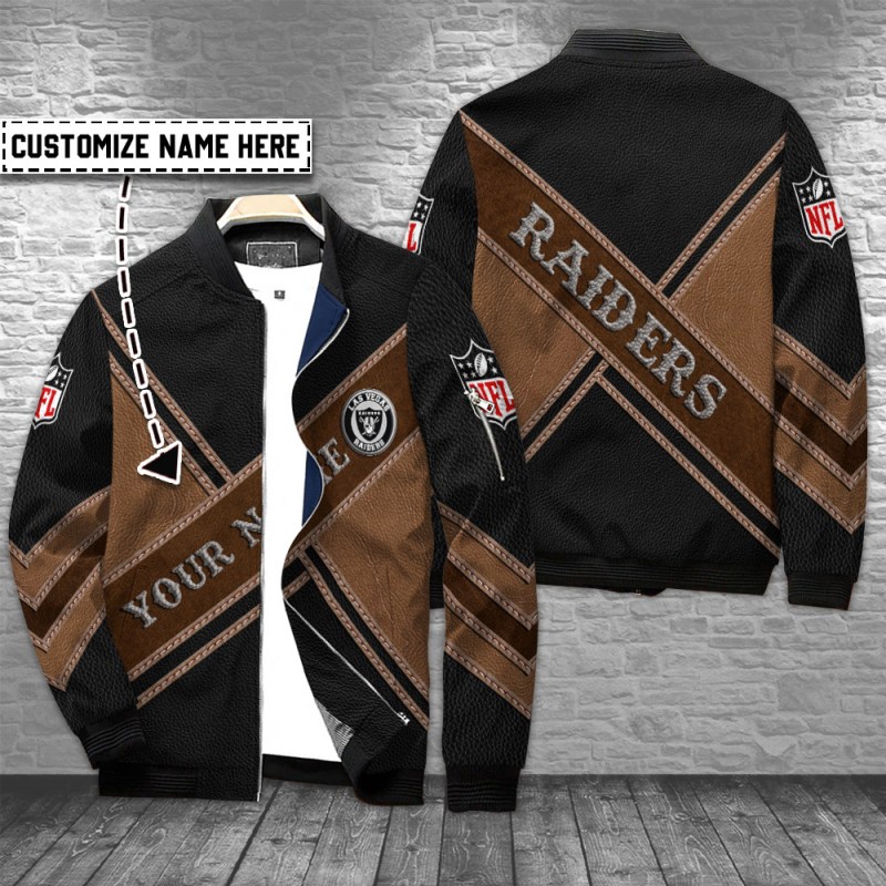 Las Vegas Raiders Personalized Bomber Jacket
