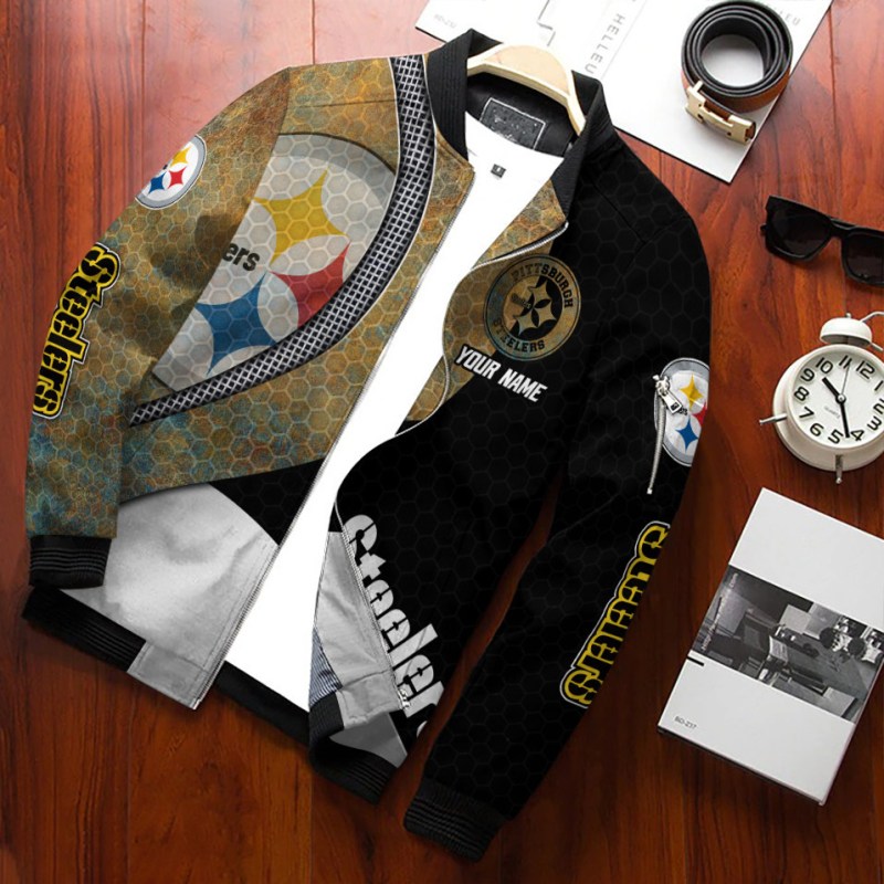 Pittsburgh Steelers Personalized Bomber Jacket Image 3