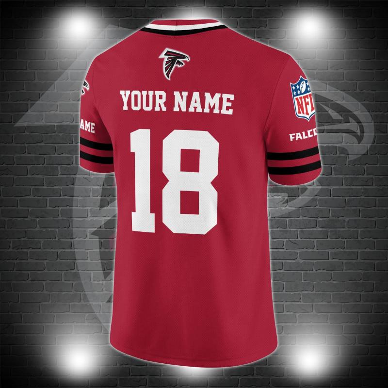 Atlanta Falcons Personalized V-neck Football Jersey - Image 3