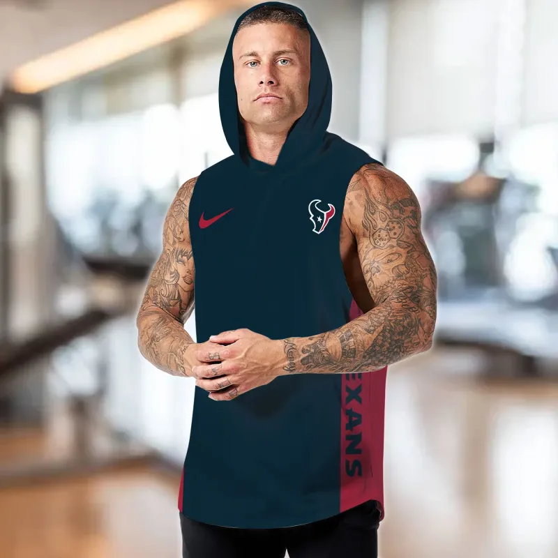 Houston Texans Hooded Tank Top Front White