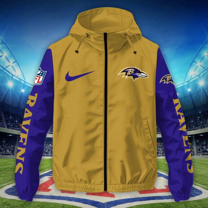 Baltimore Ravens Outdoor Jacket - Back View