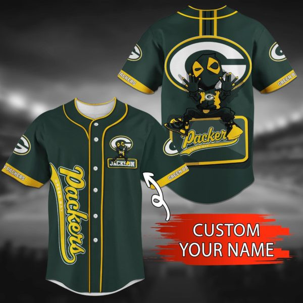 Green Bay Packers Personalized Baseball Jersey