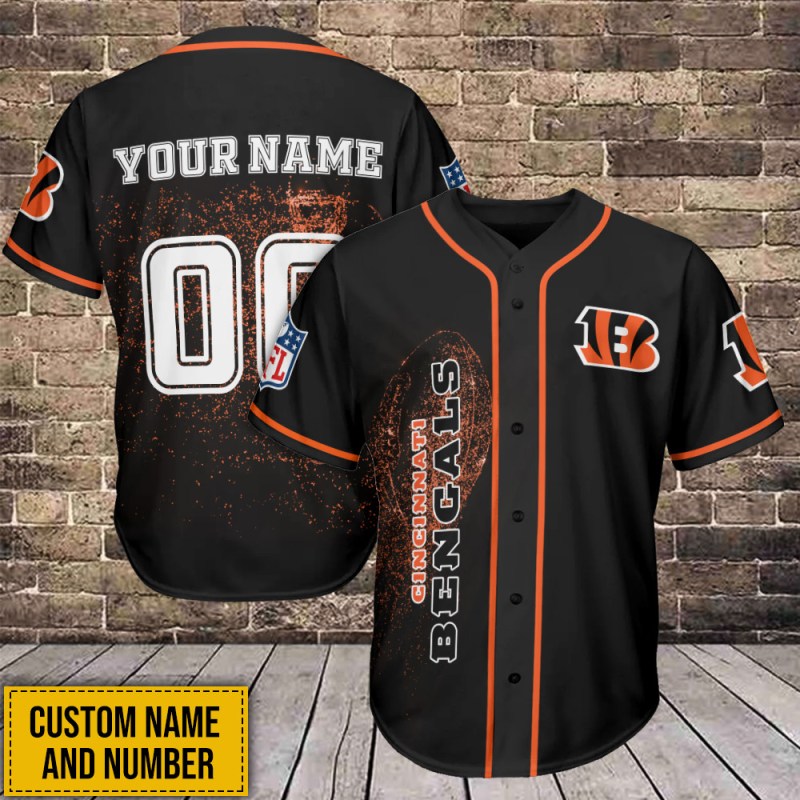 Cincinnati Bengals Personalized Baseball Jersey