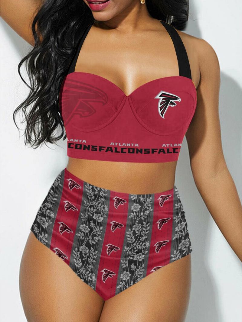 Atlanta Falcons Sexy Print Bikini Swimsuit - Front View