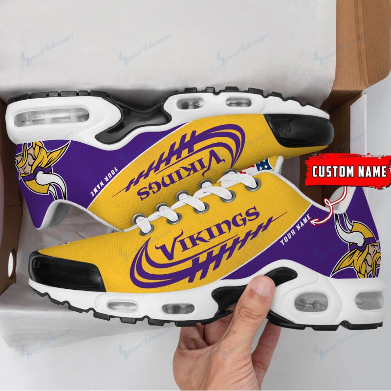 Minnesota Vikings Personalized Plus T-N Youth Sneakers