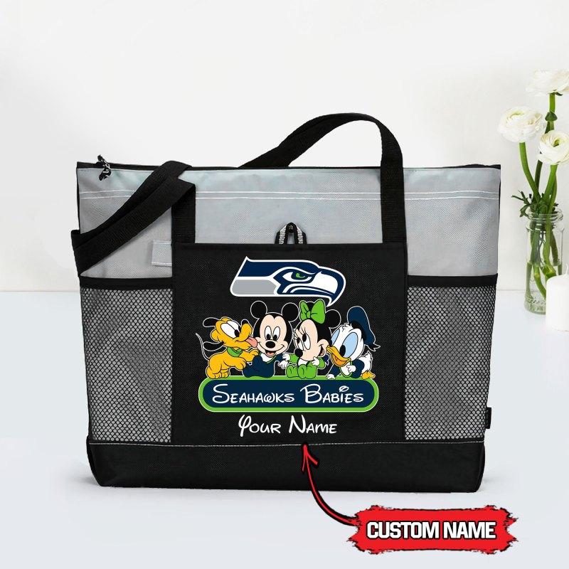 Seattle Seahawks Tote Bag Grey