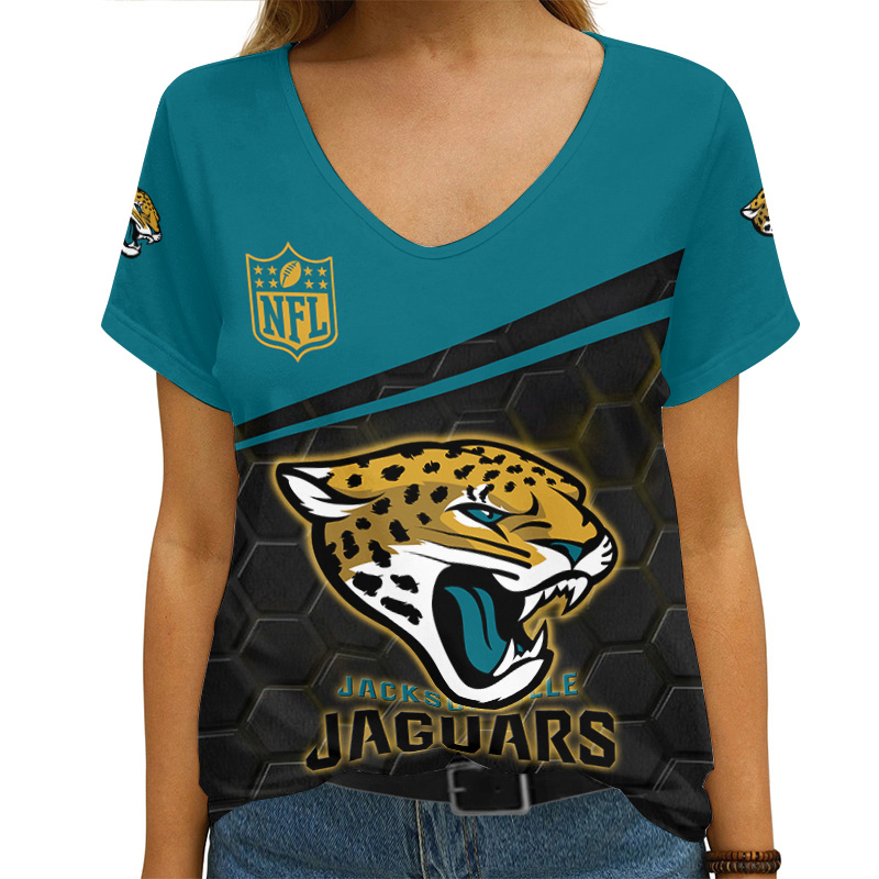 Jacksonville Jaguars V-neck Tee Back View