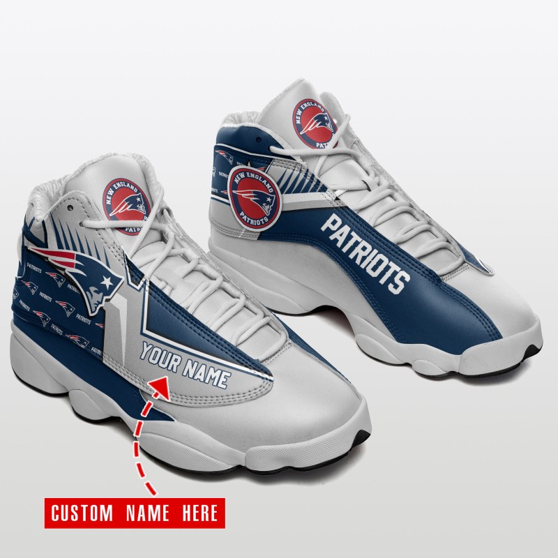 New England Patriots Personalized AJD13 Sneakers