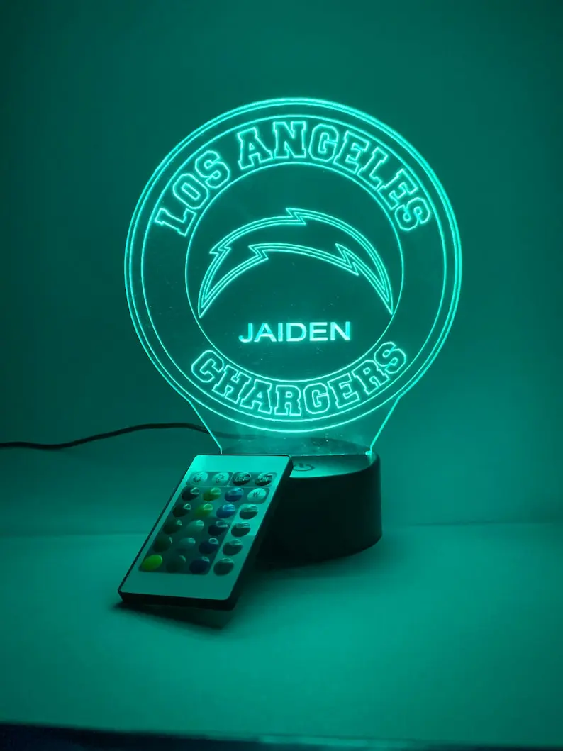 LA Chargers Custom 3D Night Lamp