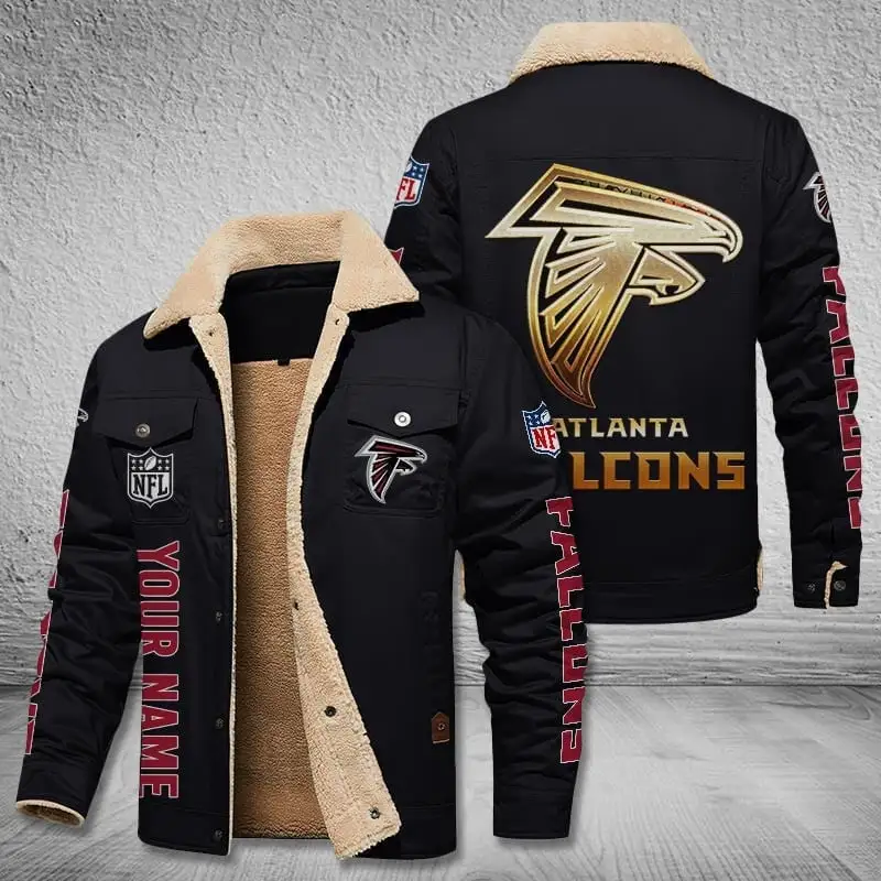 Atlanta Falcons Winter Fleece Bomber Jacket Interior