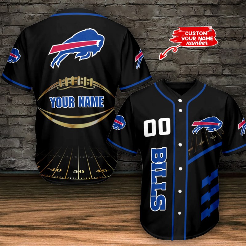 Buffalo Bills Personalized Baseball Jersey