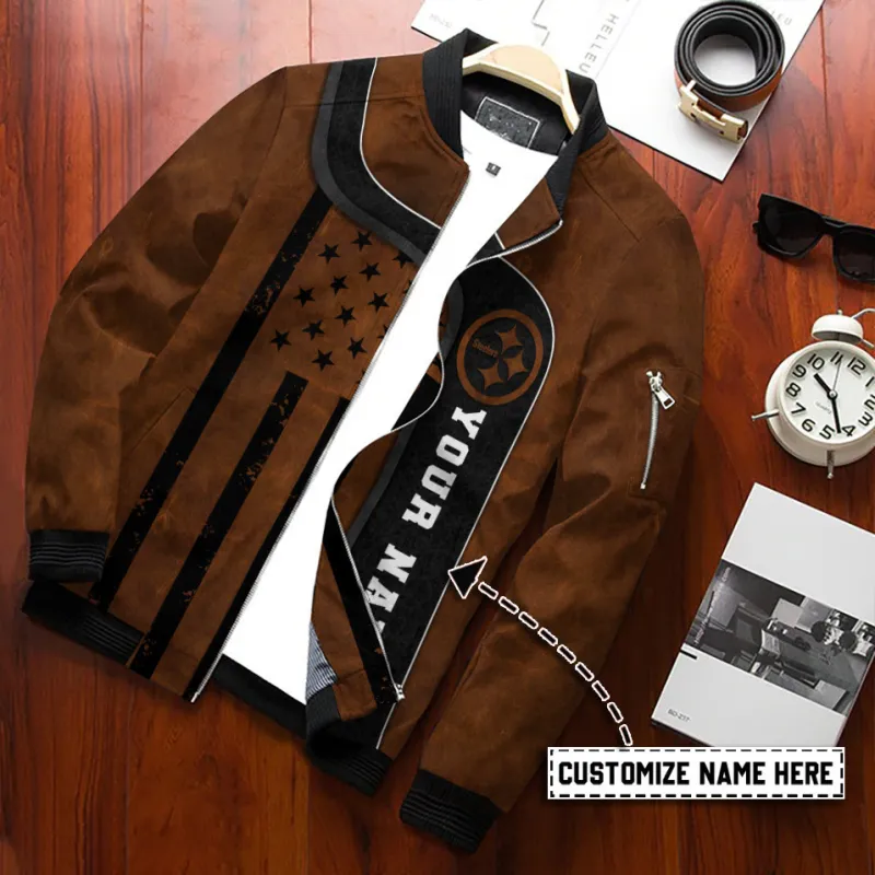 Pittsburgh Steelers Bomber Jacket Front View