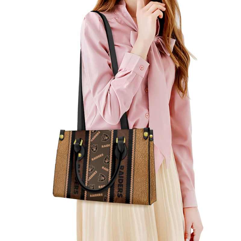 Las Vegas Raiders Leather Hand Bag