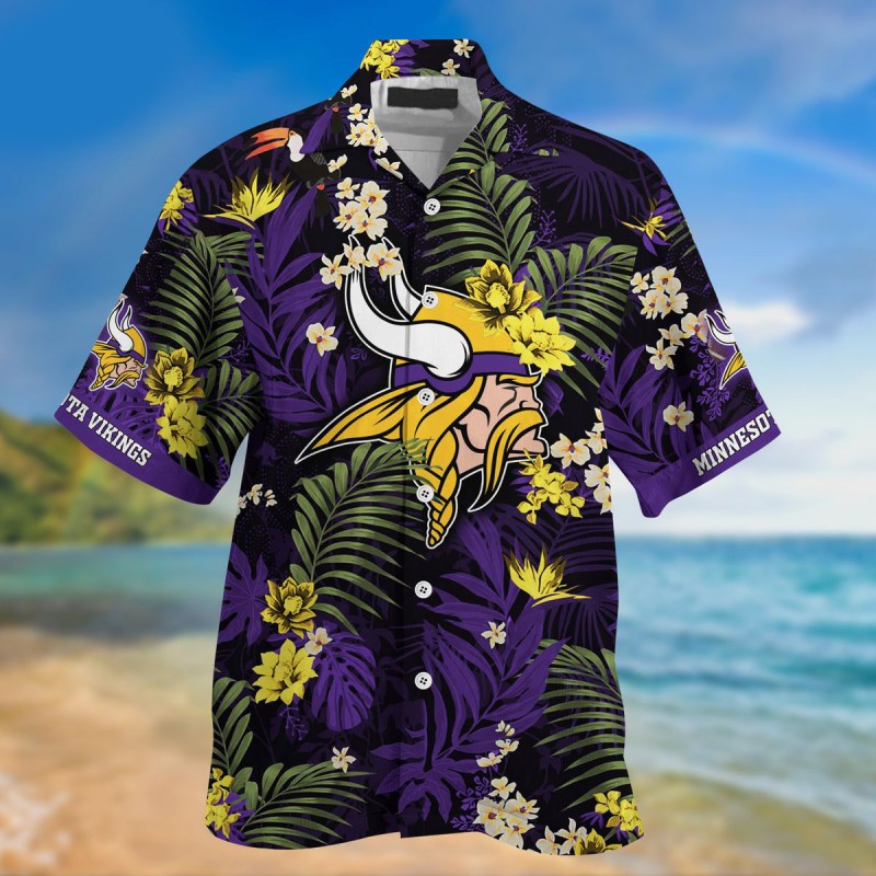 [LIMITED] Minnesota Vikings NFL-Summer Hawaiian Shirt And Shorts