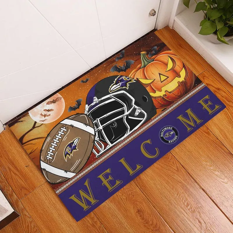 Baltimore Ravens Halloween Doormat