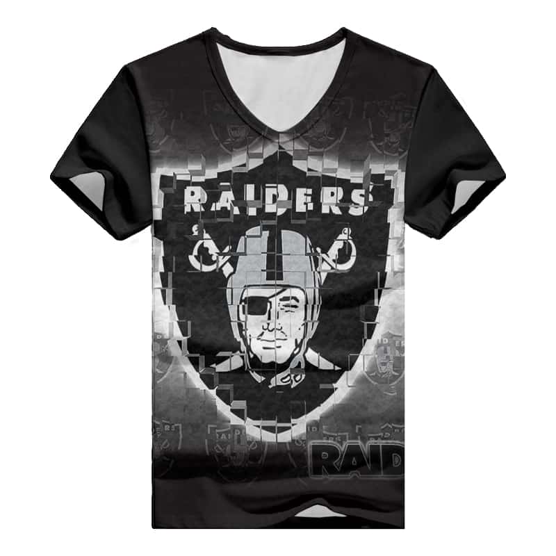 Las Vegas Raiders V-neck Women T-shirt Back View