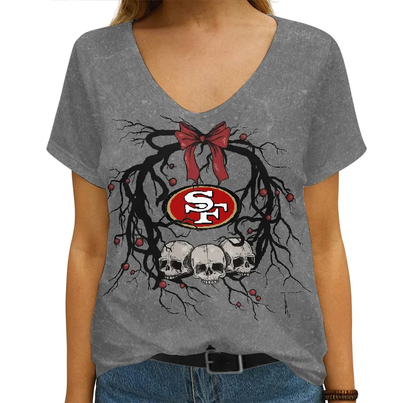 San Francisco 49ers V-neck Women T-shirt