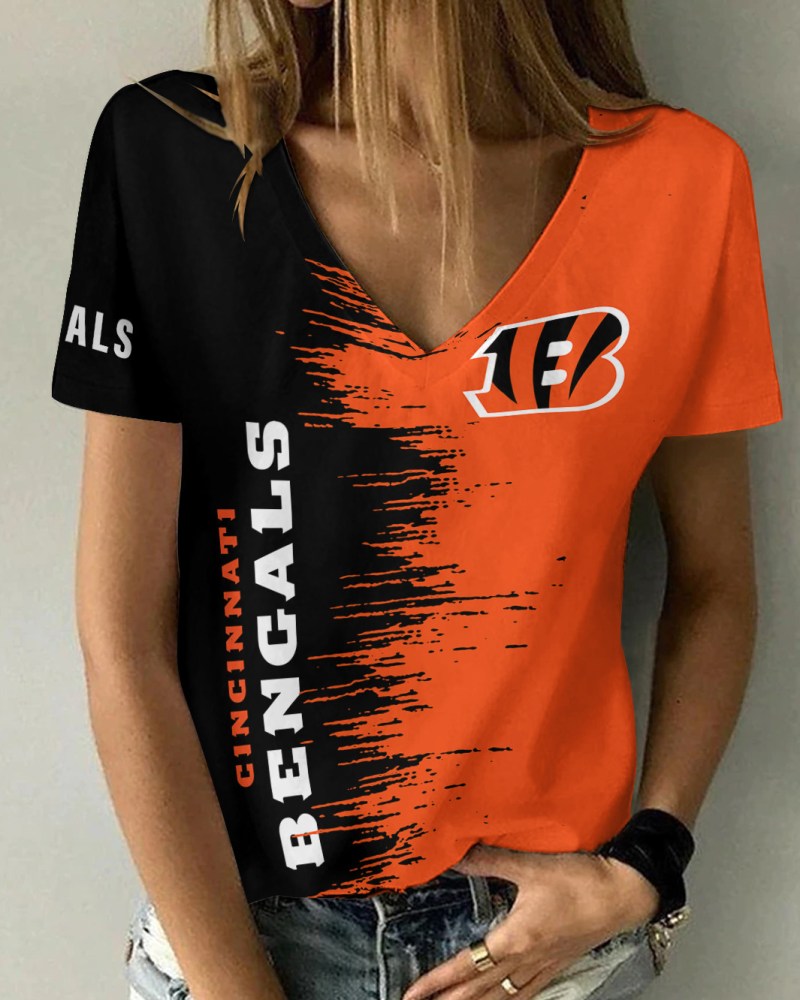 Cincinnati Bengals Summer V-Neck Women's T-Shirt
