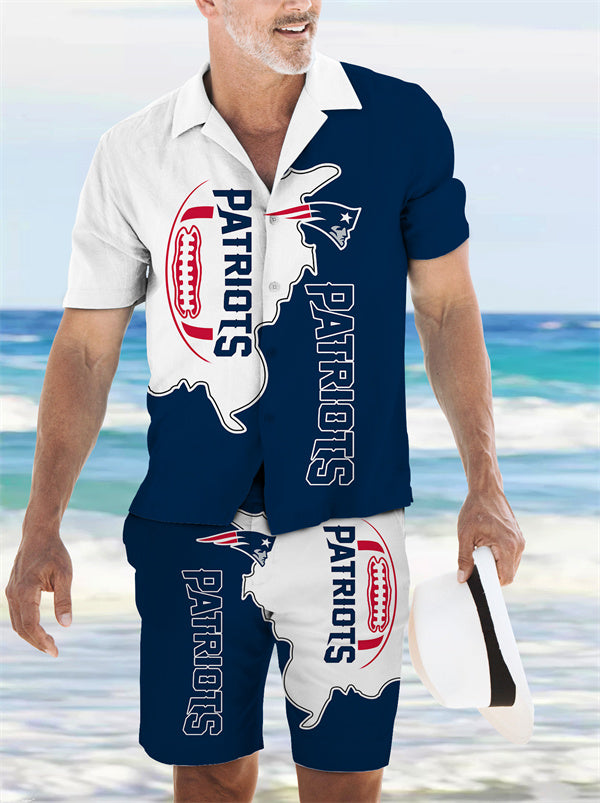 New England Patriots Hawaiian Shirt and Shorts Combo