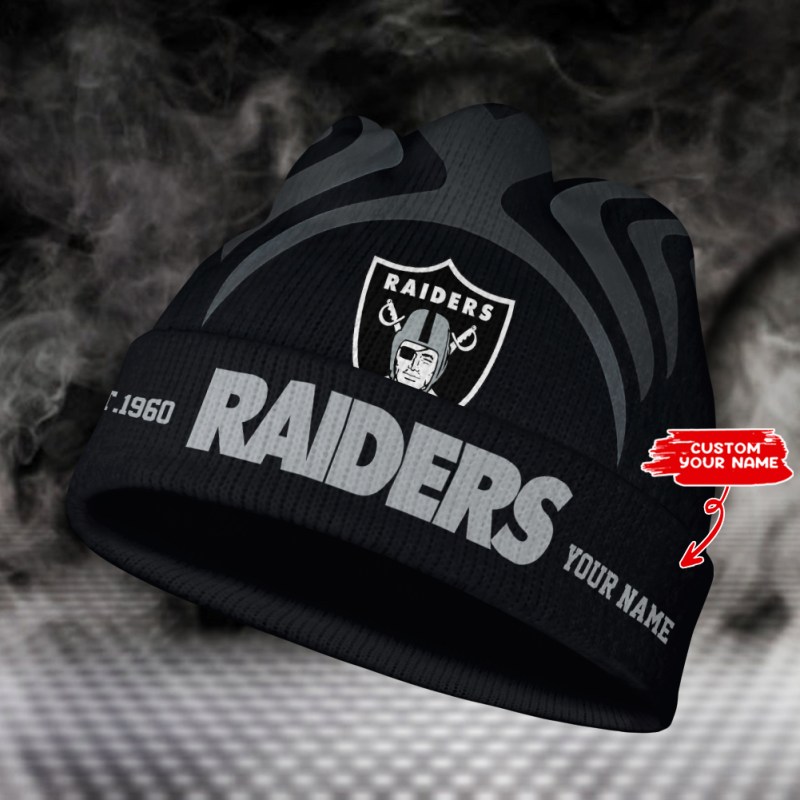 Las Vegas Raiders Personalized Wool Beanie