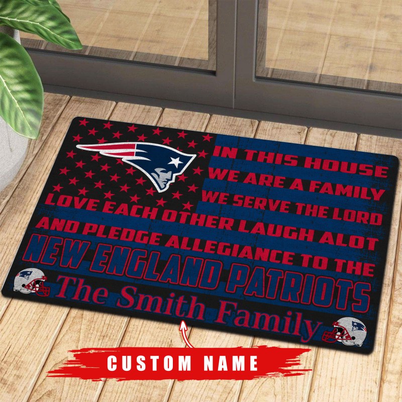 New England Patriots Personalized Doormat