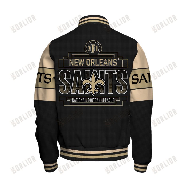 New Orleans Saints Varsity Jacket Detail