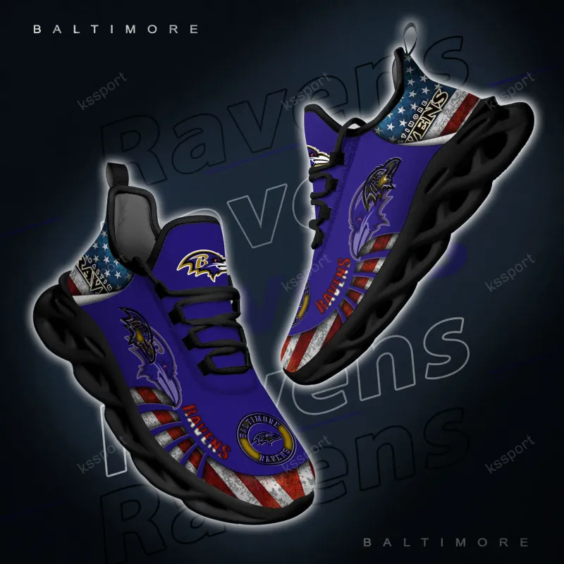 Baltimore Ravens Yezy Running Sneakers