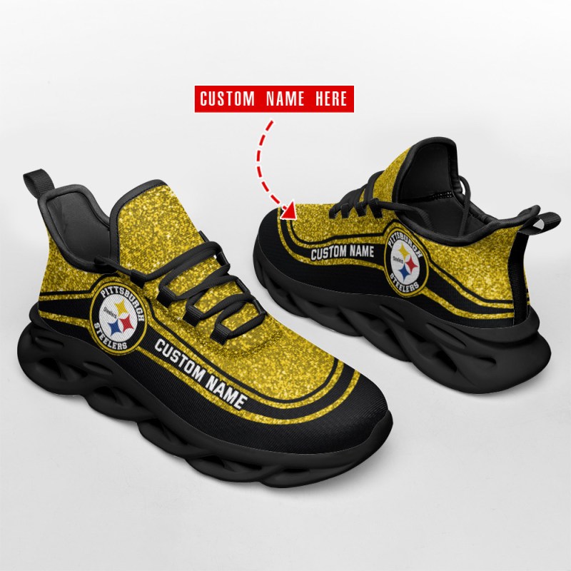 Pittsburgh Steelers Personalized Sneakers Detail View