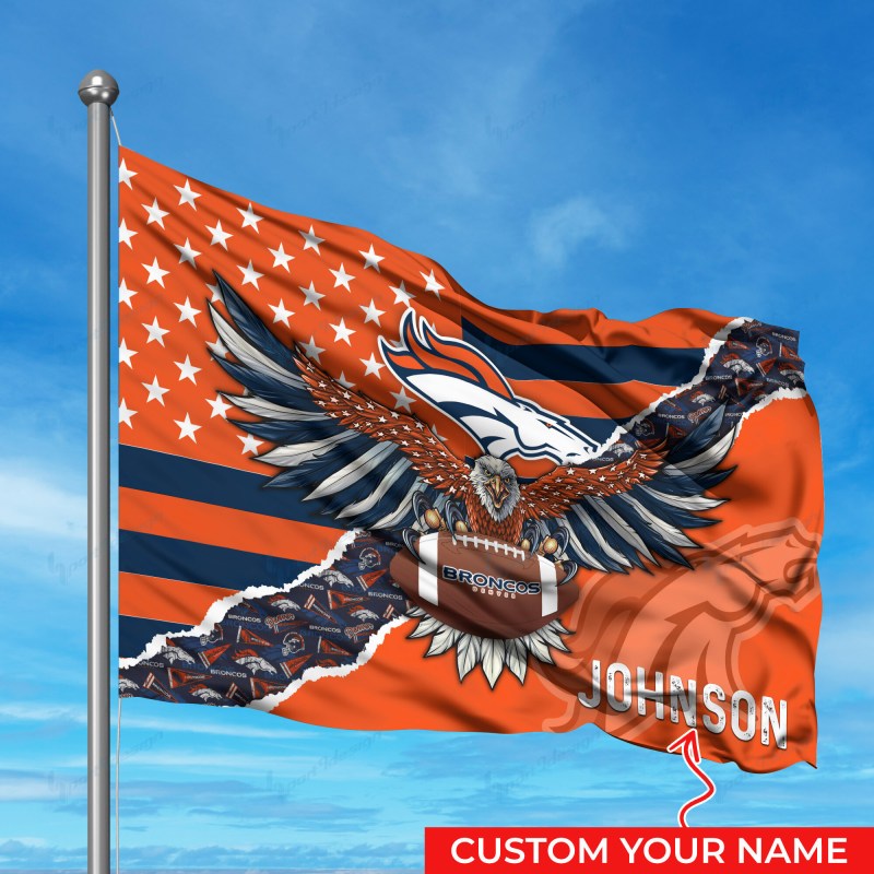 Denver Broncos Personalized Flag