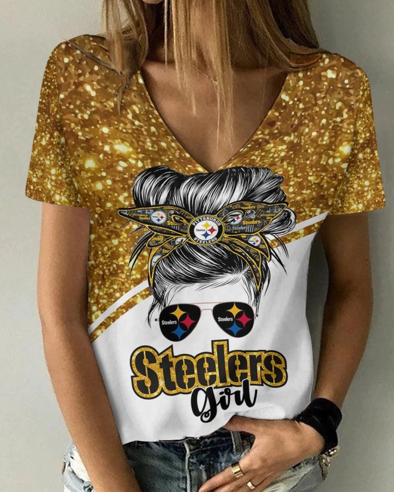 Pittsburgh Steelers V-neck Women's T-shirt
