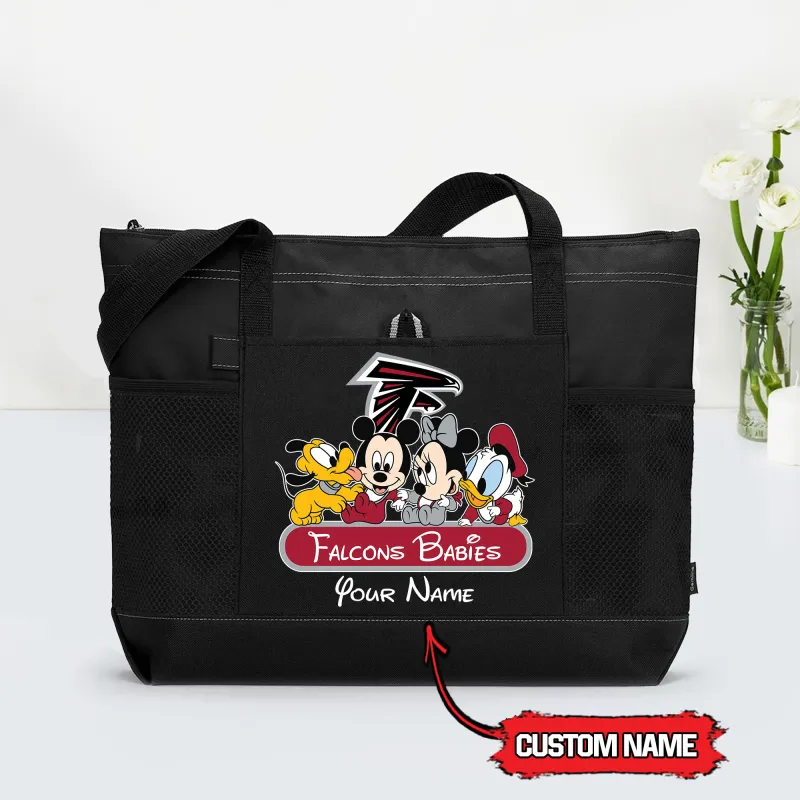 Atlanta Falcons Personalized Babies Tote Bag Black