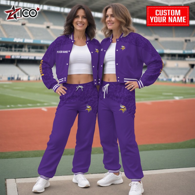 Minnesota Vikings Varsity Jacket and Sweatpants