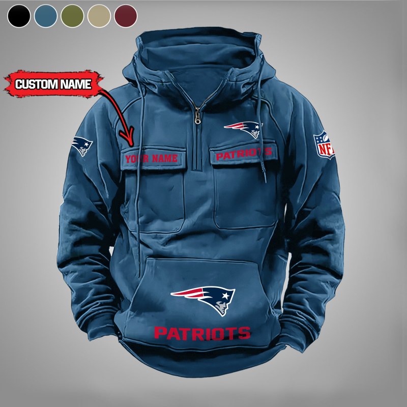 New England Patriots Hoodie Blue