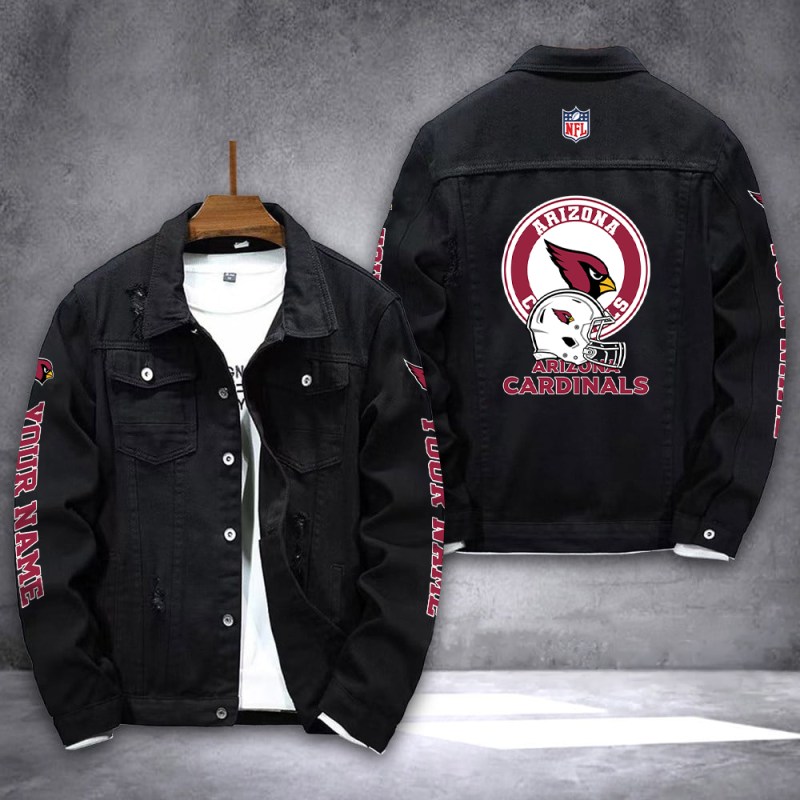 Arizona Cardinals Denim Jacket Back View