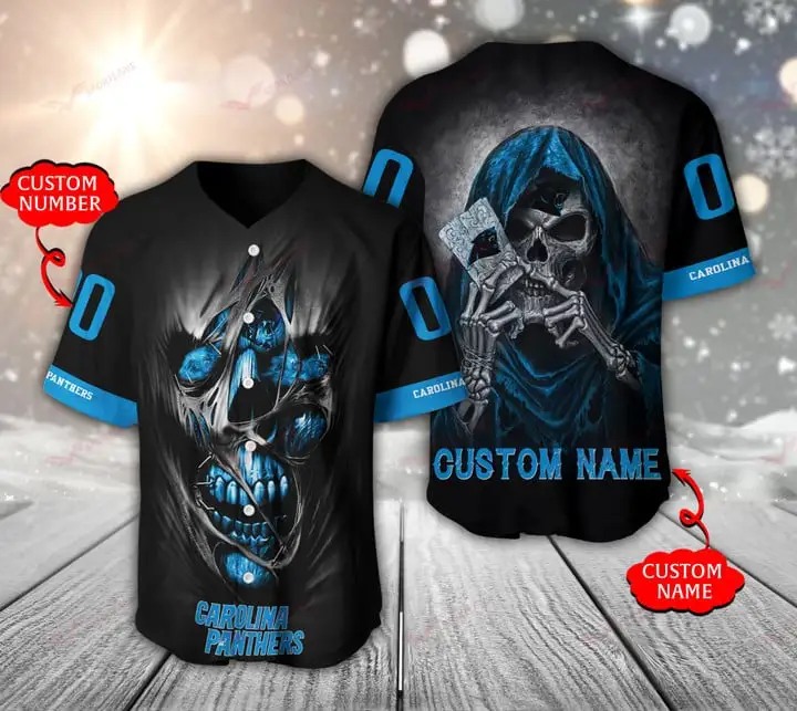 Carolina Panthers Personalized Baseball Jersey