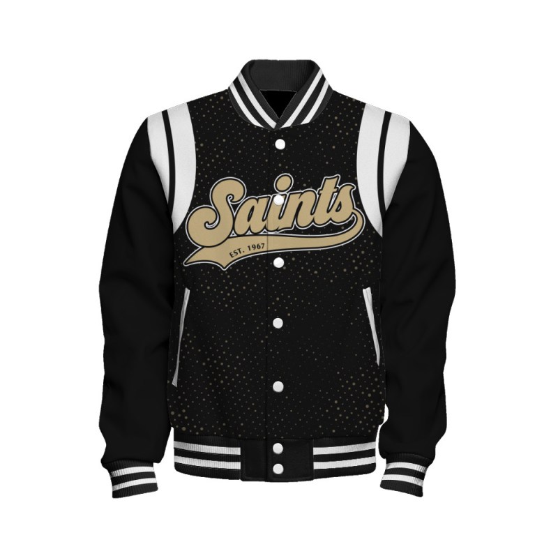 New Orleans Saints Varsity Jacket Back
