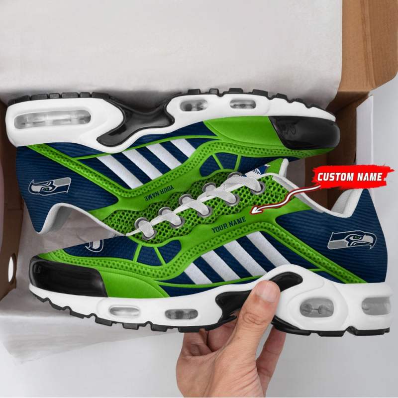Seattle Seahawks Personalized Plus T-N Youth Sneakers
