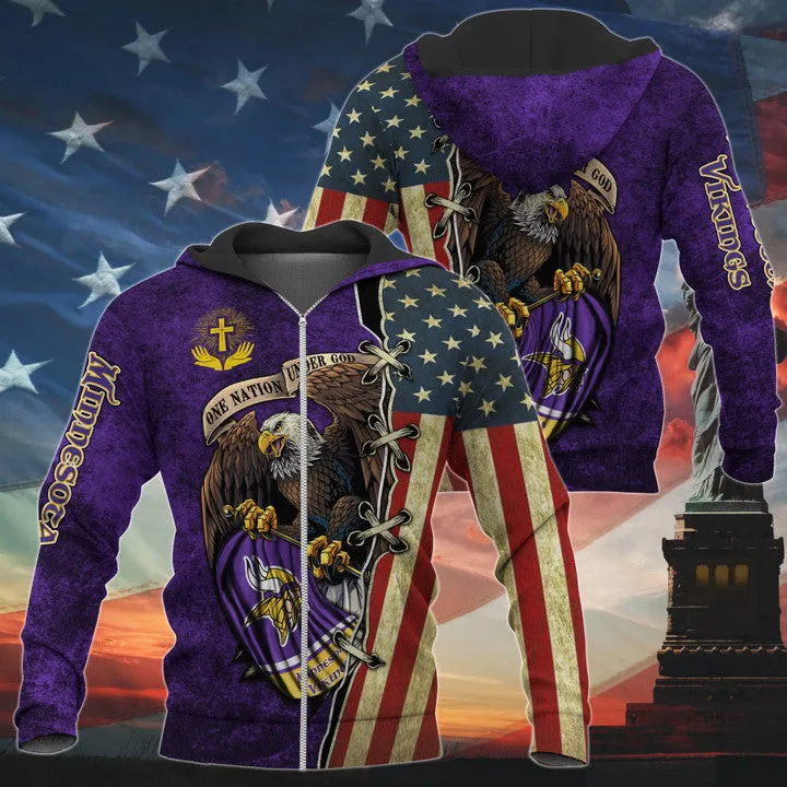 Minnesota Vikings Full Zip Hoodie