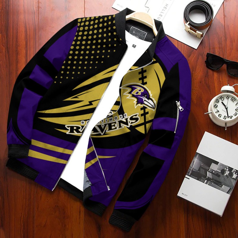 Baltimore Ravens Bomber Jacket Back