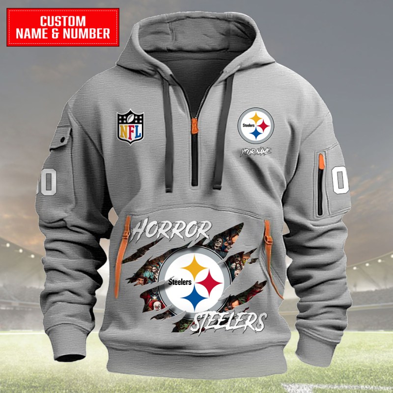 Pittsburgh Steelers Hoodie Light Gray