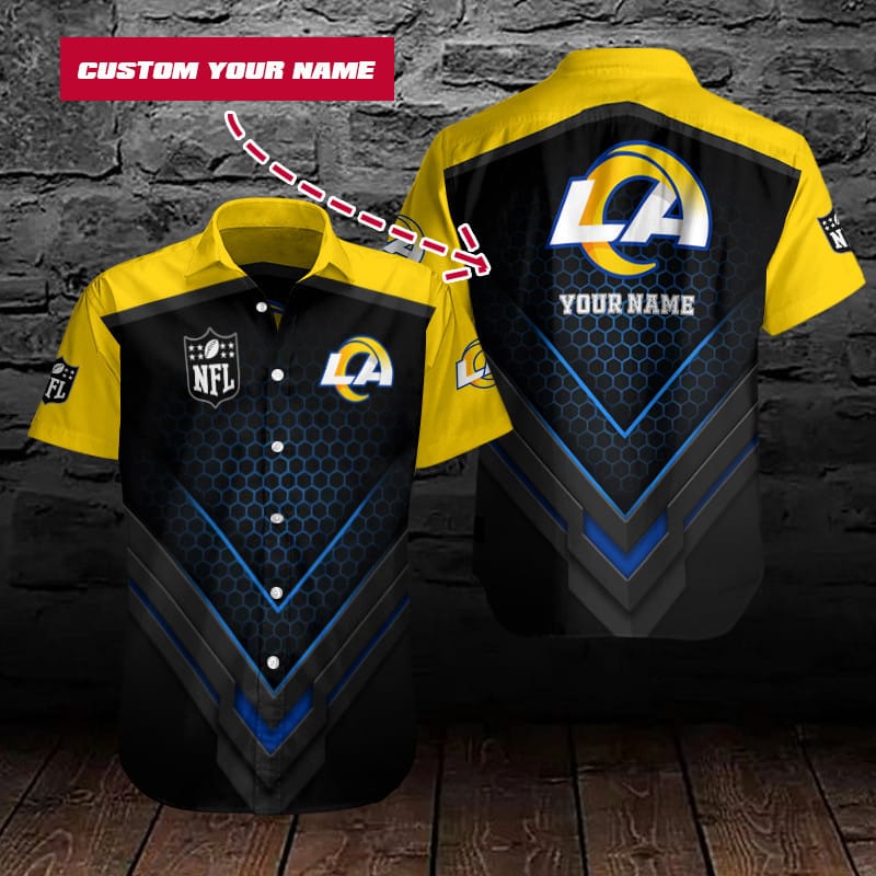 Los Angeles Rams Personalized Button Shirt Sizing Chart