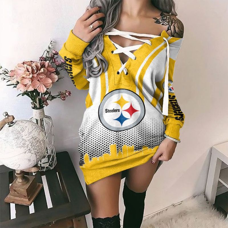 Pittsburgh Steelers Lace-Up Sweatshirt 73