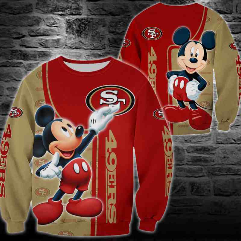 San Francisco 49ers Mickey All Over Printed Sweater