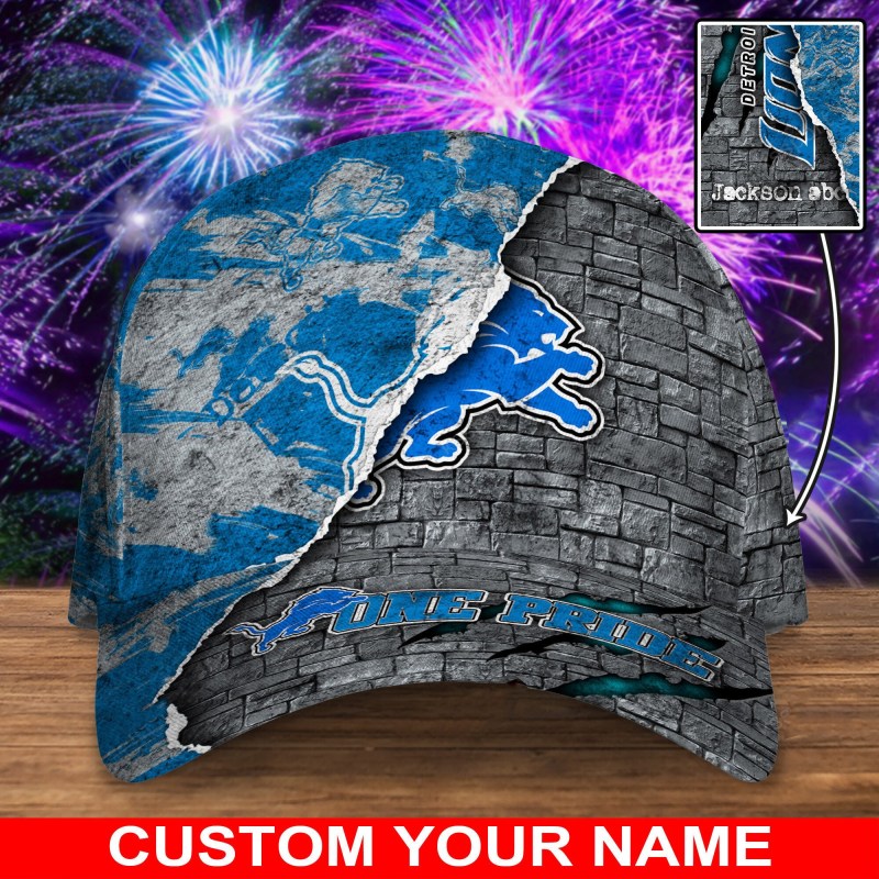 Detroit Lions Personalized Classic Cap