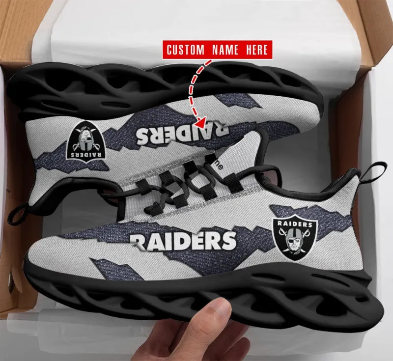 Las Vegas Raiders Personalized Yezy Running Sneakers