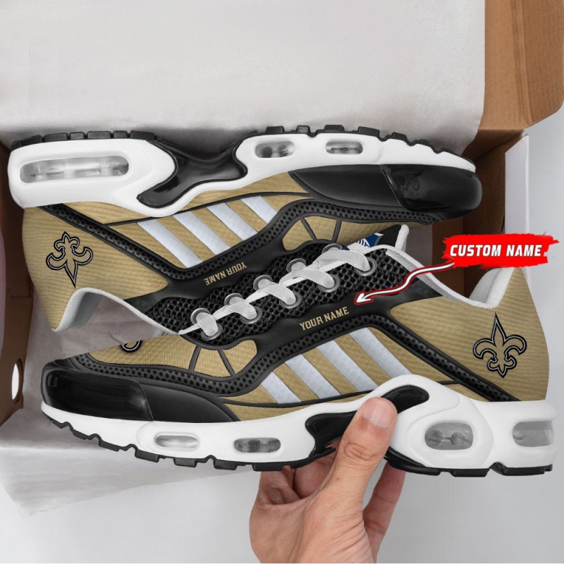 New Orleans Saints Personalized Plus T-N Youth Sneakers