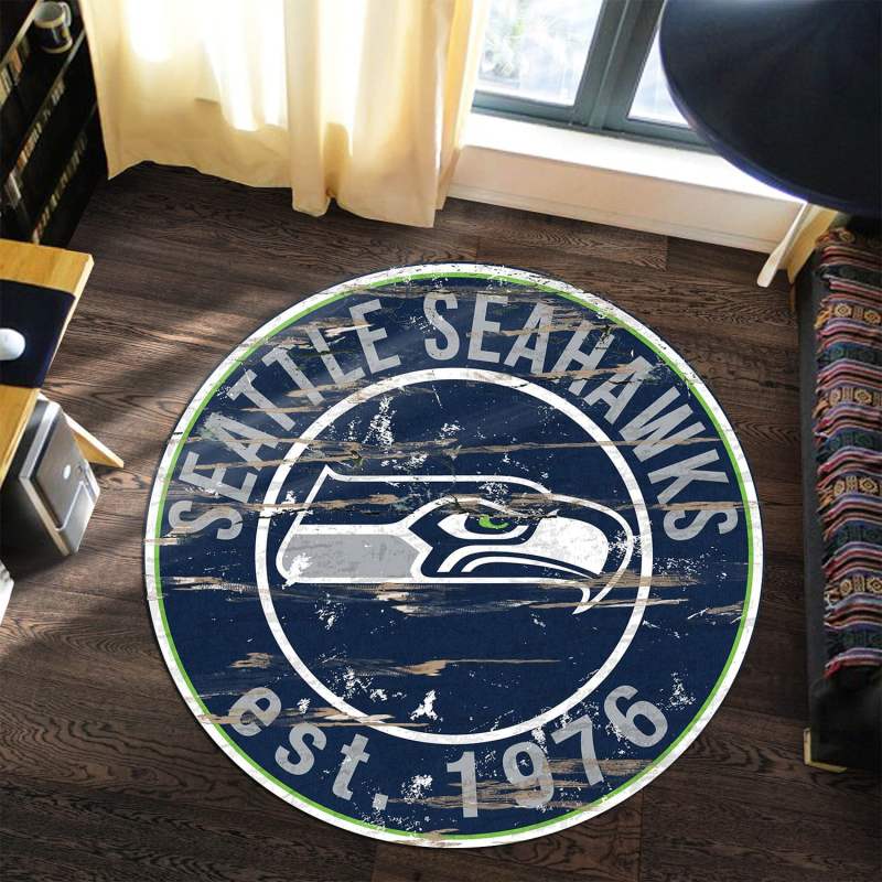 Seattle Seahawks Round Rug